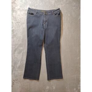 Ashley Stewart Jeans Women Size 16 Straight Leg Medium Wash